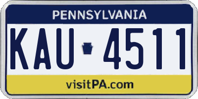 PA license plate KAU4511
