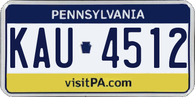 PA license plate KAU4512
