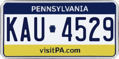 PA license plate KAU4529