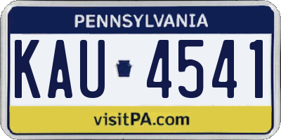 PA license plate KAU4541