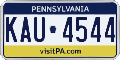 PA license plate KAU4544