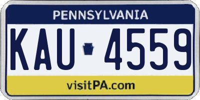 PA license plate KAU4559