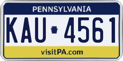 PA license plate KAU4561
