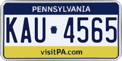 PA license plate KAU4565