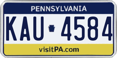 PA license plate KAU4584