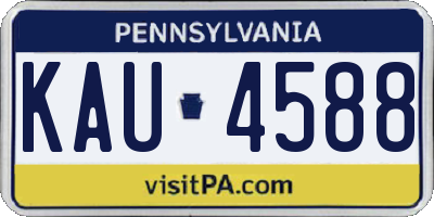 PA license plate KAU4588