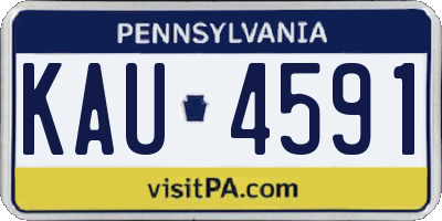 PA license plate KAU4591