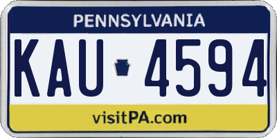 PA license plate KAU4594