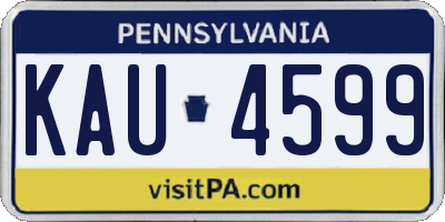 PA license plate KAU4599