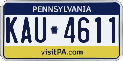 PA license plate KAU4611