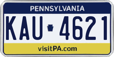 PA license plate KAU4621