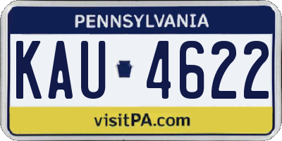 PA license plate KAU4622