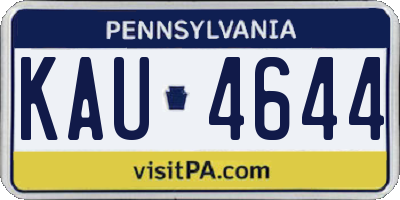 PA license plate KAU4644