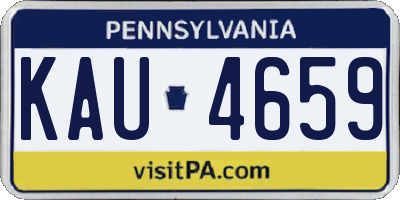 PA license plate KAU4659