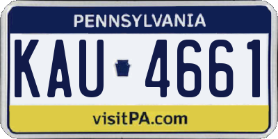 PA license plate KAU4661