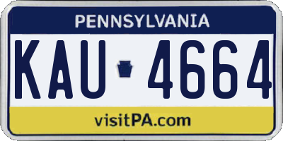 PA license plate KAU4664