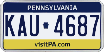 PA license plate KAU4687
