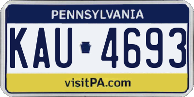 PA license plate KAU4693