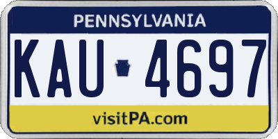 PA license plate KAU4697