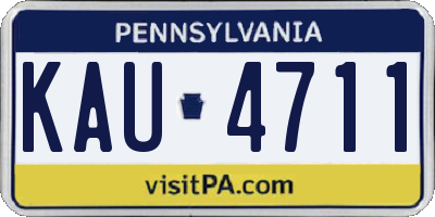 PA license plate KAU4711