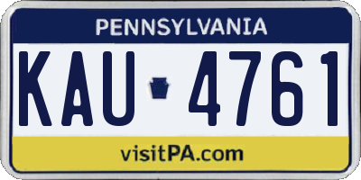 PA license plate KAU4761