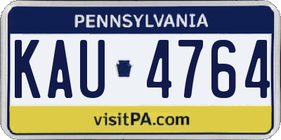PA license plate KAU4764