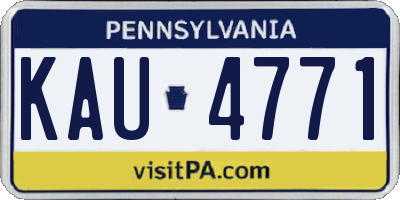PA license plate KAU4771