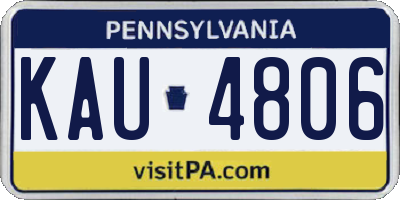 PA license plate KAU4806