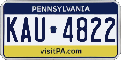 PA license plate KAU4822