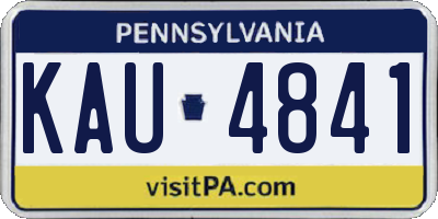 PA license plate KAU4841