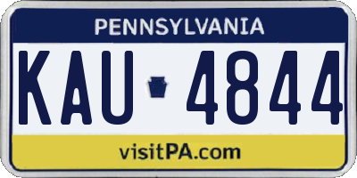 PA license plate KAU4844