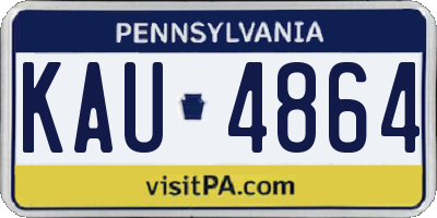 PA license plate KAU4864