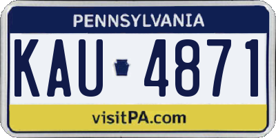PA license plate KAU4871