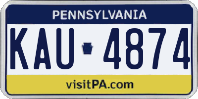 PA license plate KAU4874