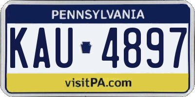 PA license plate KAU4897