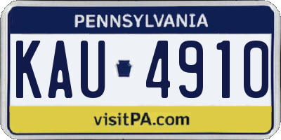 PA license plate KAU4910