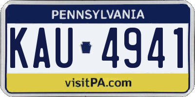 PA license plate KAU4941
