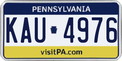 PA license plate KAU4976