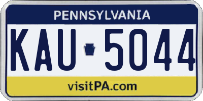 PA license plate KAU5044