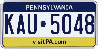 PA license plate KAU5048