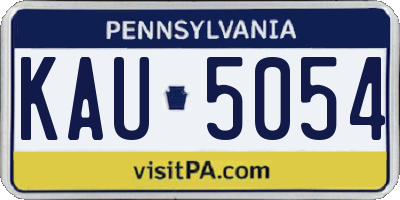 PA license plate KAU5054
