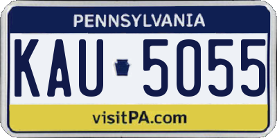 PA license plate KAU5055