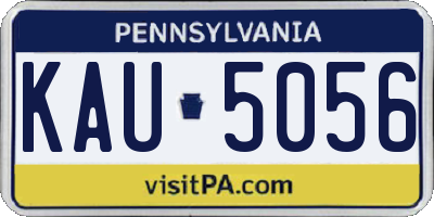 PA license plate KAU5056