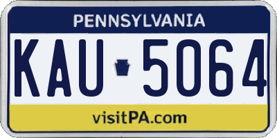 PA license plate KAU5064
