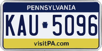 PA license plate KAU5096