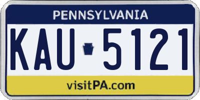PA license plate KAU5121