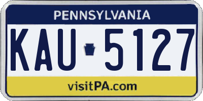 PA license plate KAU5127
