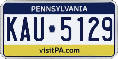 PA license plate KAU5129