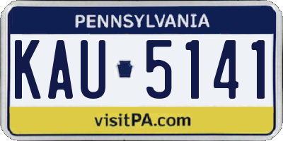 PA license plate KAU5141