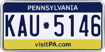 PA license plate KAU5146
